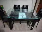 4 seater glass dinning table