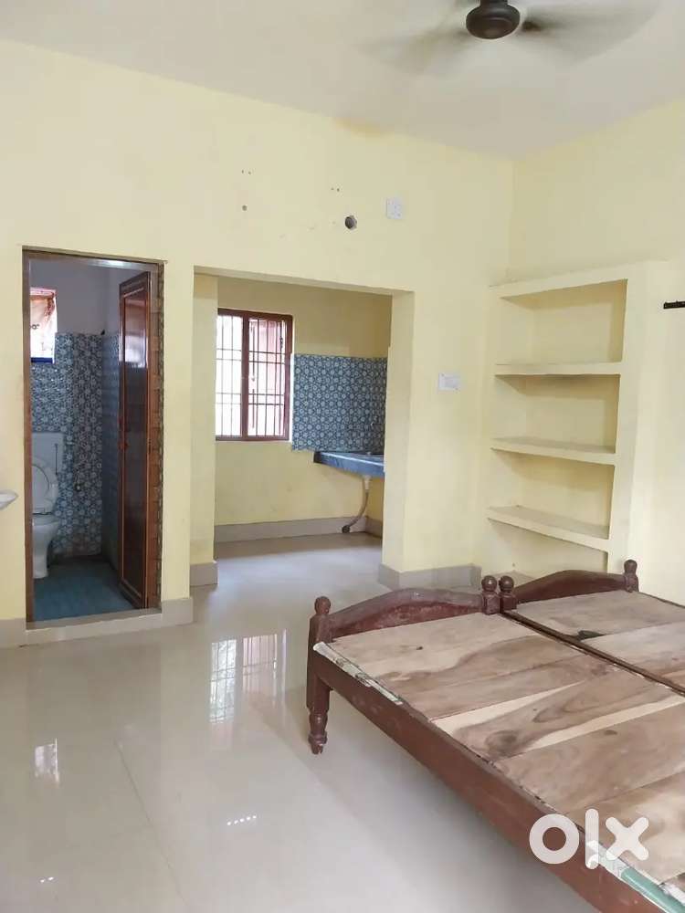 Semi furnished room with attached kitchen and toilet for bachelor's.