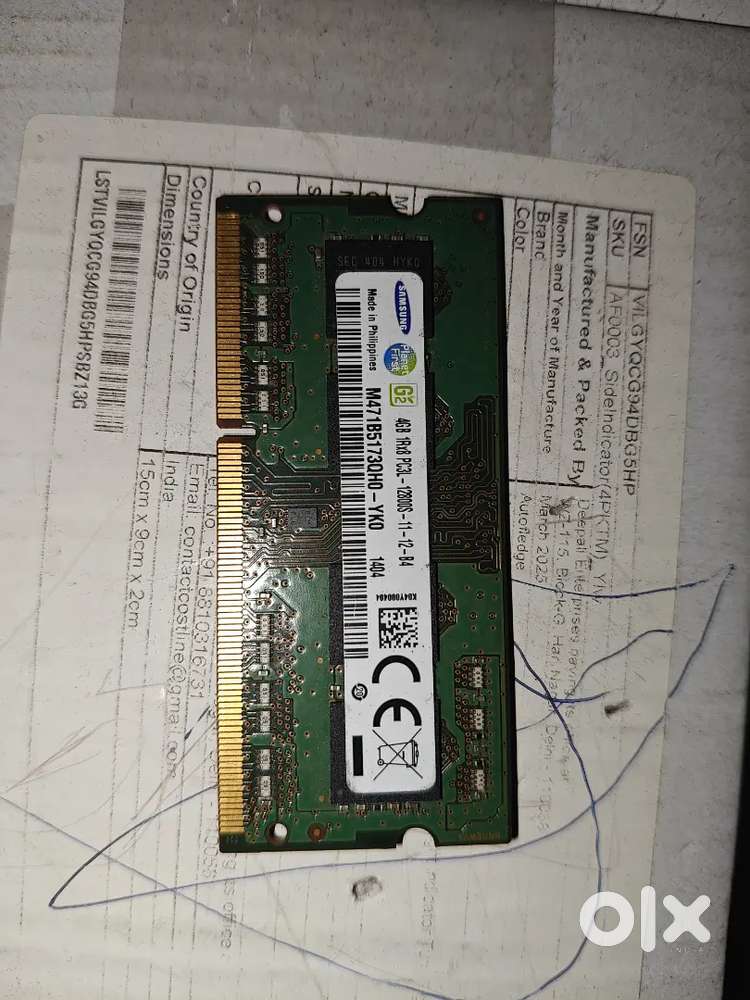 SAMSUNG 4GB DDR3 LAPTOP RAM
