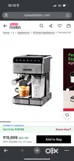 Wonderchef espresso coffee machine