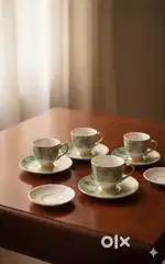Elegant Tea/Coffee Cup Set of 4, 
Luxurious Porcelain Dessert Bowls