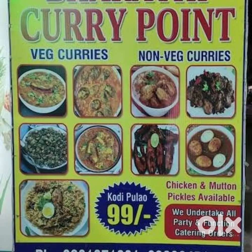 సేల్ కర్రీ పాయింట్ లో హెల్పర్ కావాలి. Helper at food counter