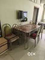 Steel Dinning table 6 chair set