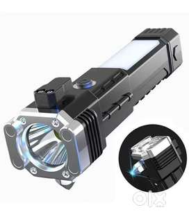 Rechargeable 3W LED Torch:Long Range Beam, Car Rescue Tool (All india)