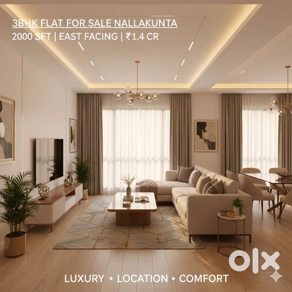 LUXURY 3BHK FLAT FOR SALE - NALLAKUNTA, HYDERABAD