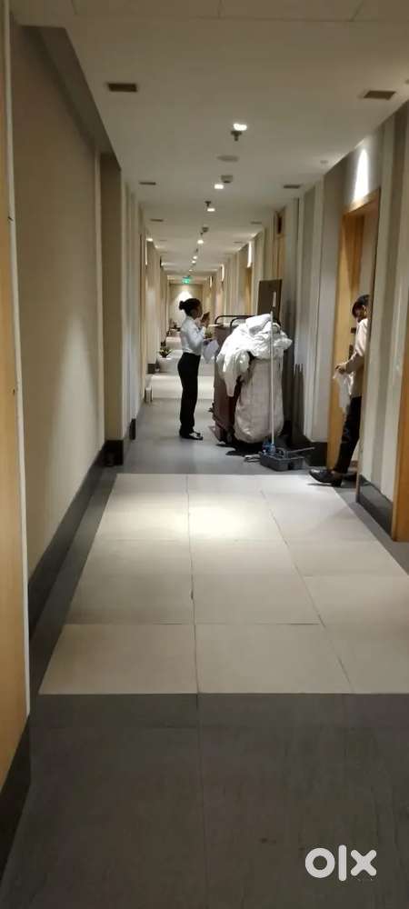 As a room attendant job & waiter