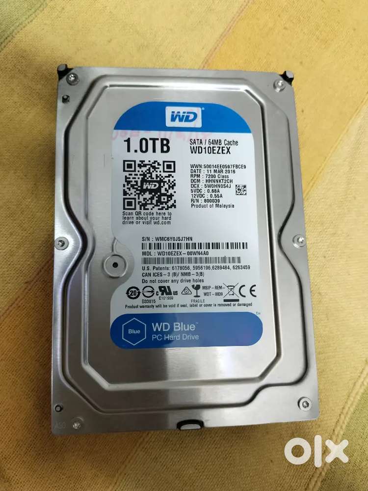 WD BLUE DESKTOP HDD 1TB 7200RPM