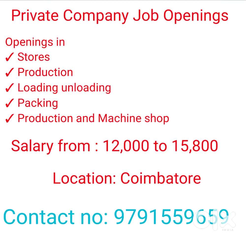 Stores,Coil winding, Production, Machine shop