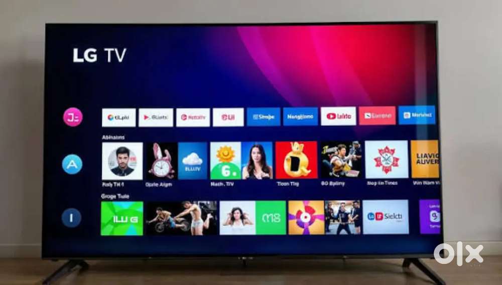 LG webOS smart google tv with 4K quality and delivery fitting free