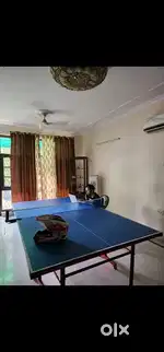 Table tennis table.