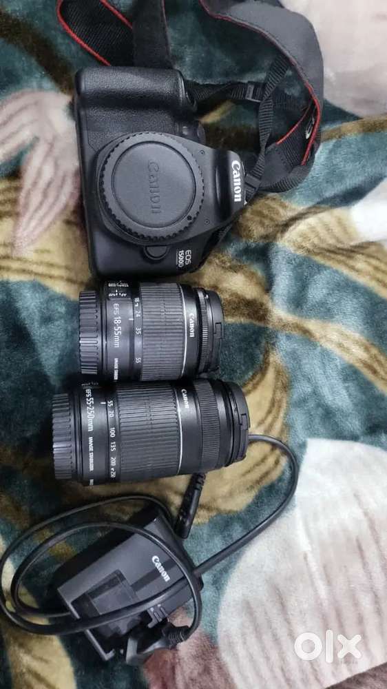 Canon 1500 D DSLR With 18-55mm & 70-250mm lens with box and bag