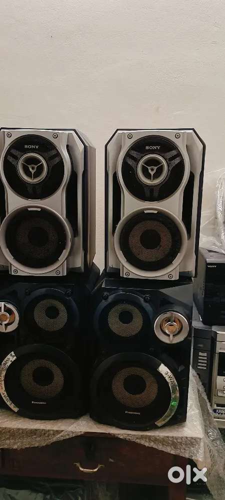 Sony Panasonic speaker good working condition JVC speaker available