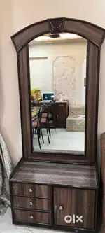 Wooden Dressing Table With Mirror- [Good condition]