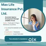 Dibrugarh/Max life insurance/Age 24 to 35 years/Degree pass/Min 1yr sa