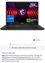 Msi sword hx series 16 inch laptop