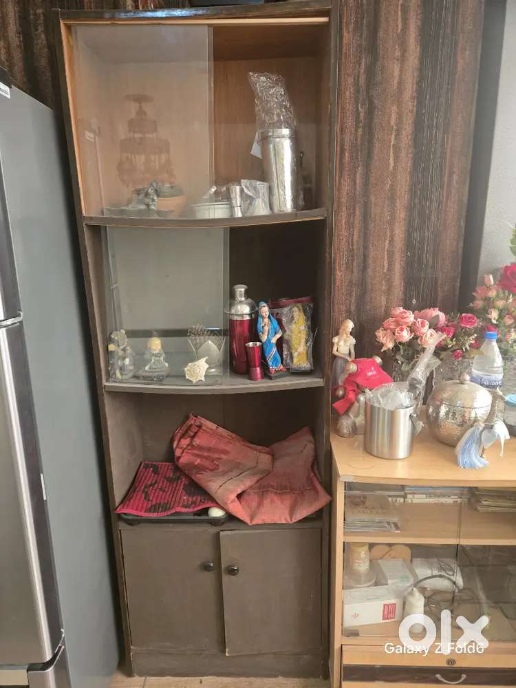 2 showcases cabinet cupboard multipurpose rack both for 5000 not each
