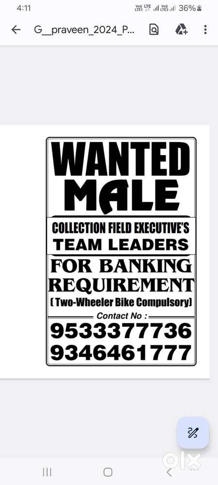 Wanted collection executives