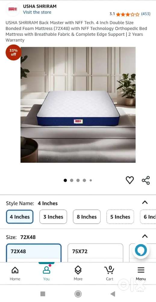 Usha Shree Ram Double Bed Matress With Extra Good Comfort