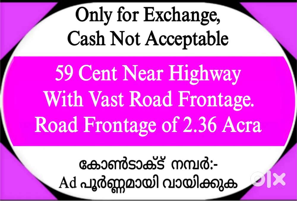 59 Cent  Near Highway  (Road Frontage of 2.36 Acra)