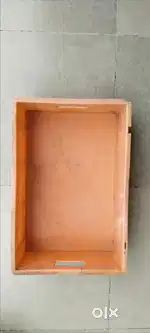 Set of 3 Orange coloured Milk crate
