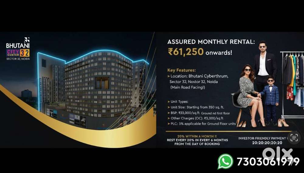 Pre-Leased Shop in Bhutani Grandthum, Noida – Fixed Rental Income!