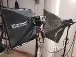Complete Studio Flash Lights with Nikon DSLR Camera for Sale