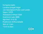 Wanted male (picker&loader) Pragati nagar