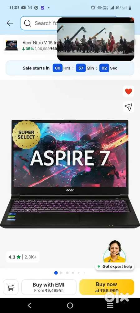 Acer aspire7 i5 13th gen