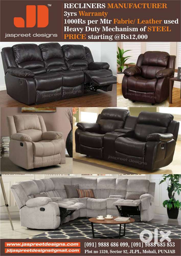 Recliner sofa manufacturer with 3yr warranty best prices