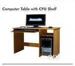 Computer table with cpu shelf