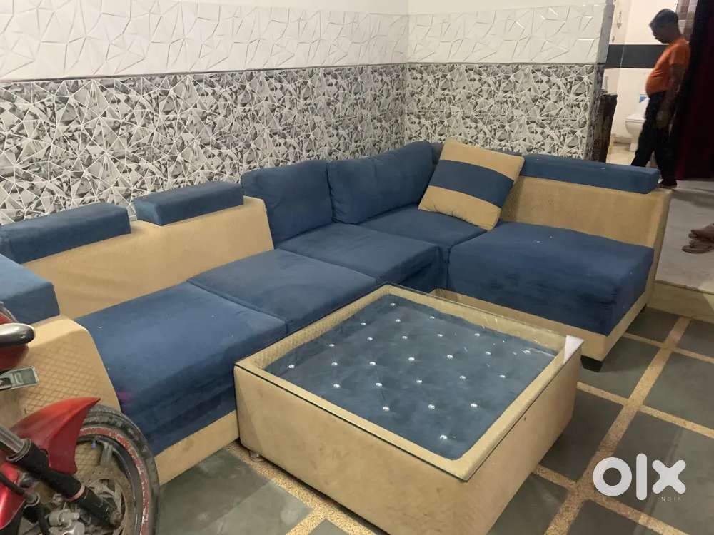L shape sofa set