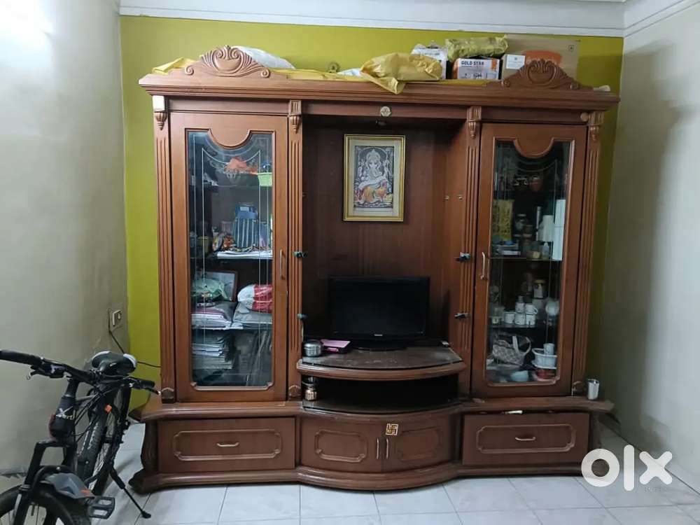 Antic sagwan wall unit 9 ft x 8 ft