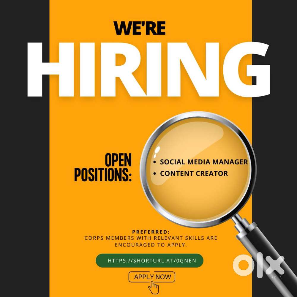 Female Social Media Manager or Fresher with Good English