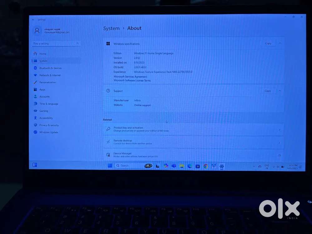 INFINIX INBOOK X2 PLUS i3 11th gen 8GB RAM 512GB SSD ROM