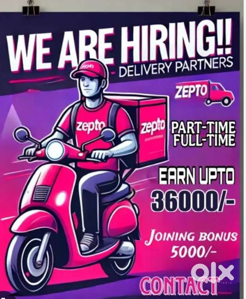 Free joining Delivery Boy Wanted