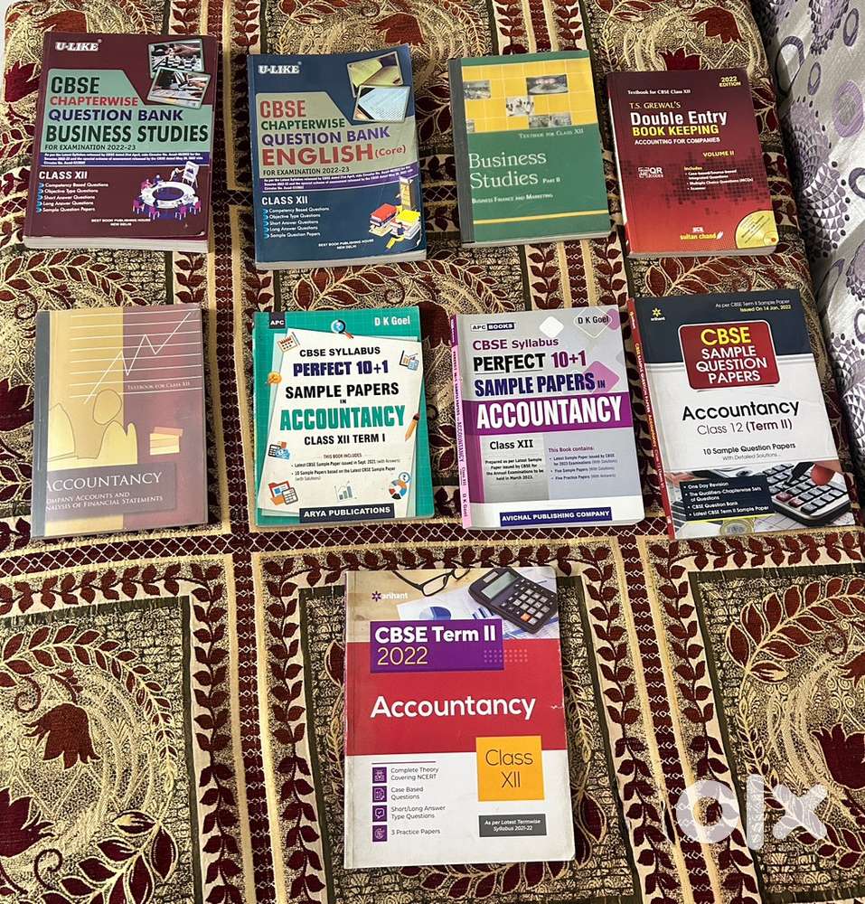 Class 12 Commerce Books Full Pack - Accounts + BST + English (Good)