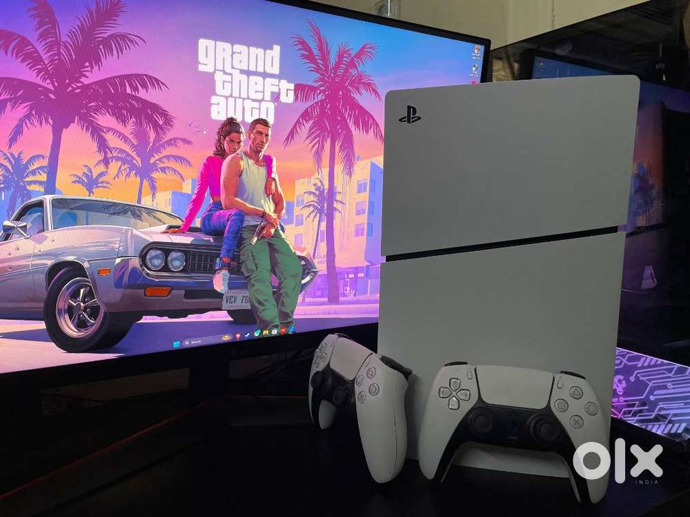 PS5 SLIM EDITION UNDER WARRENTY WITH 2 CONTROLLER WITH PROPER BOX.