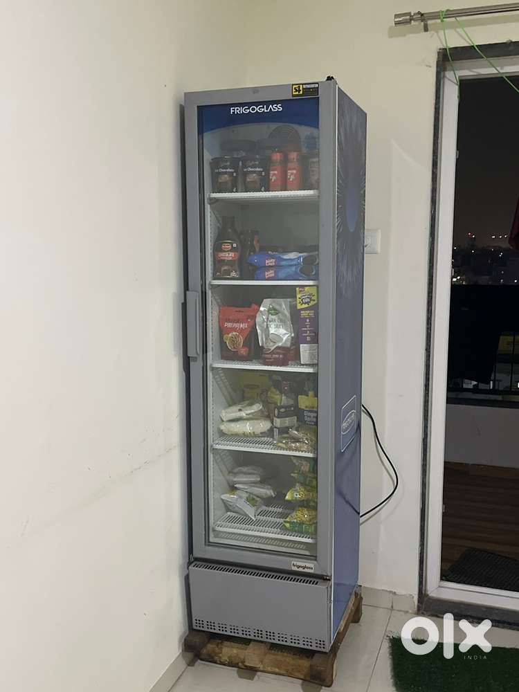 Glass door fridge
