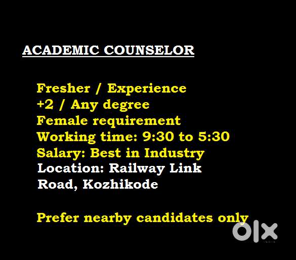 Academic Counselor - railway Link Road