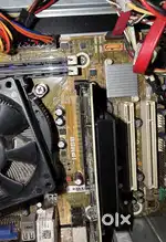 H61 motherboard with processor and graphics card