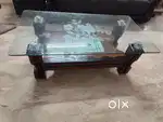 Elegant Glass-Top Centre Table — Barely Used (5 Years Old)