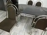 ડાઇનિંગ ટેબલ 6 ખુરશી ટીપાઈ