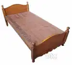 Wooden double bed cot