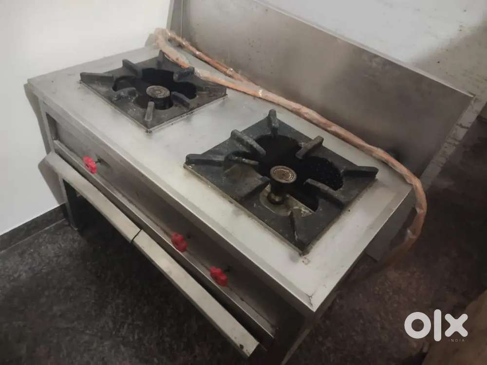 Double stove for commercial