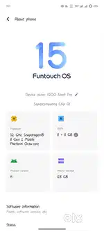 Iqoo Neo 9 pro 5G 8/128gb display dot undi corner lo super condition