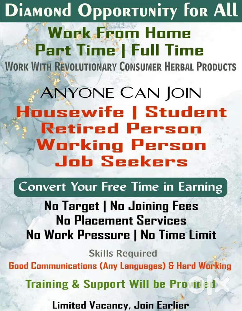Part Time/Full Time/Work from home