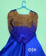 Royal bluelong gown M Size adjustable ,alterable to L , XL size