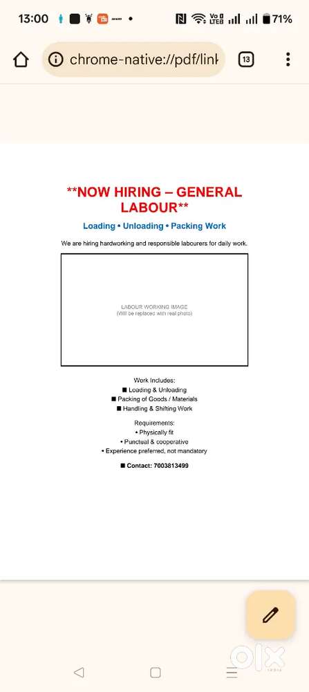 Packing and shorting job