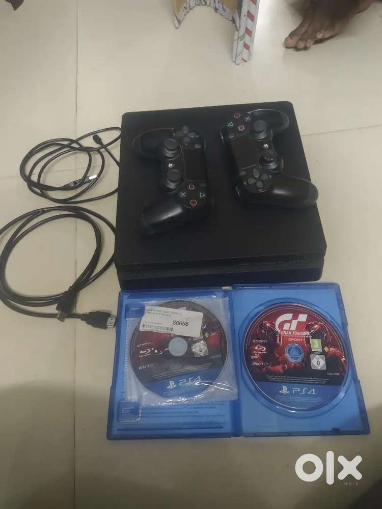 PS4 with game disc
