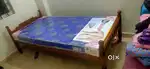 Single wooden cot  with matress